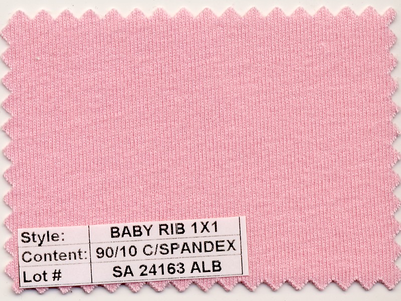Baby Rib 1x1 Cotton Spandex
